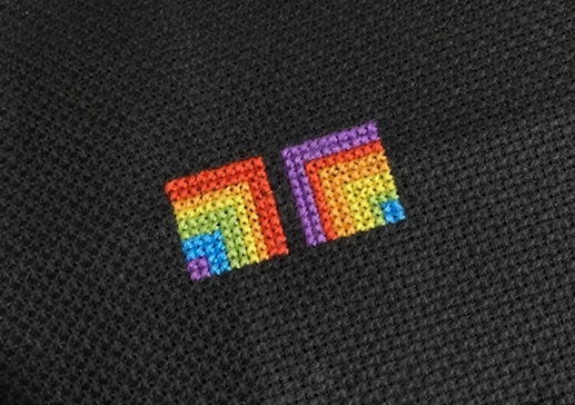 2 Rainbow Cross stitch bonanza squares