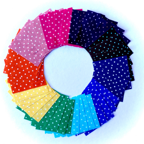 Rainbow Dots 2.5" Charm Pack