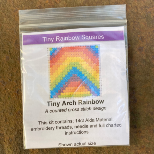 Tiny Rainbow Square Cross stitch kit