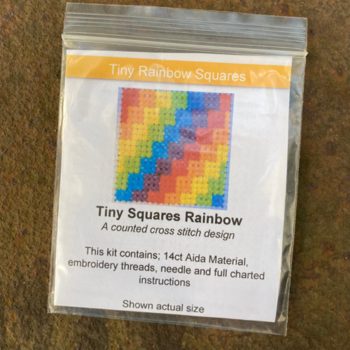 Tiny Rainbow Square Cross stitch kit