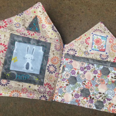 Little Flo's Flowers Tiny House Book - Hop the Bunny and Tiny Hexie Quilt